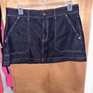 American Eagle Dark Denim Mini Skirt
